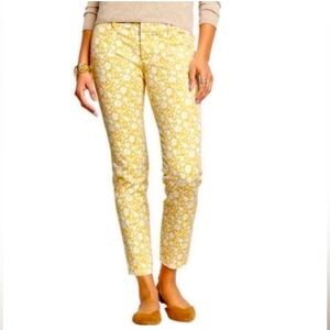 Old Navy Pixie Yellow Floral Pants Size 2 Regular